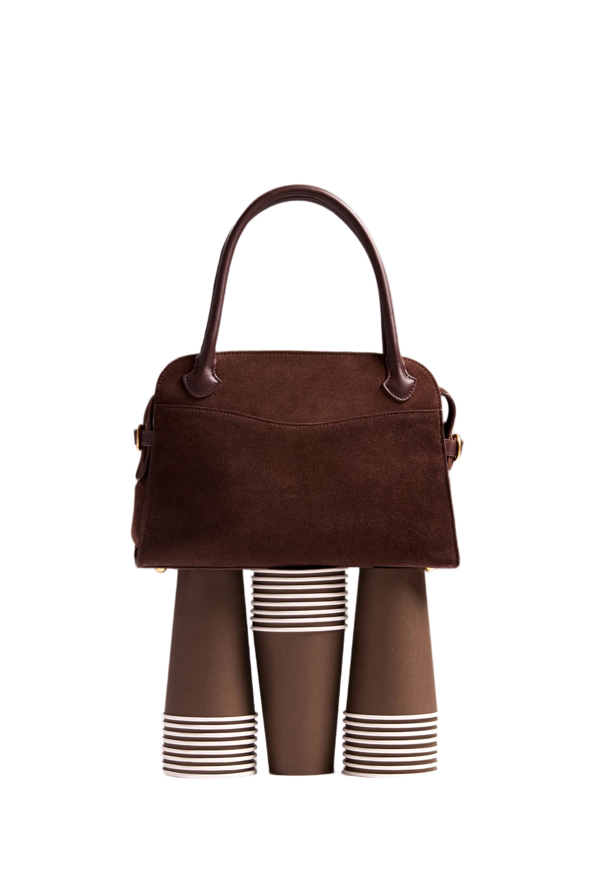 Brown Suede Handbag for Women