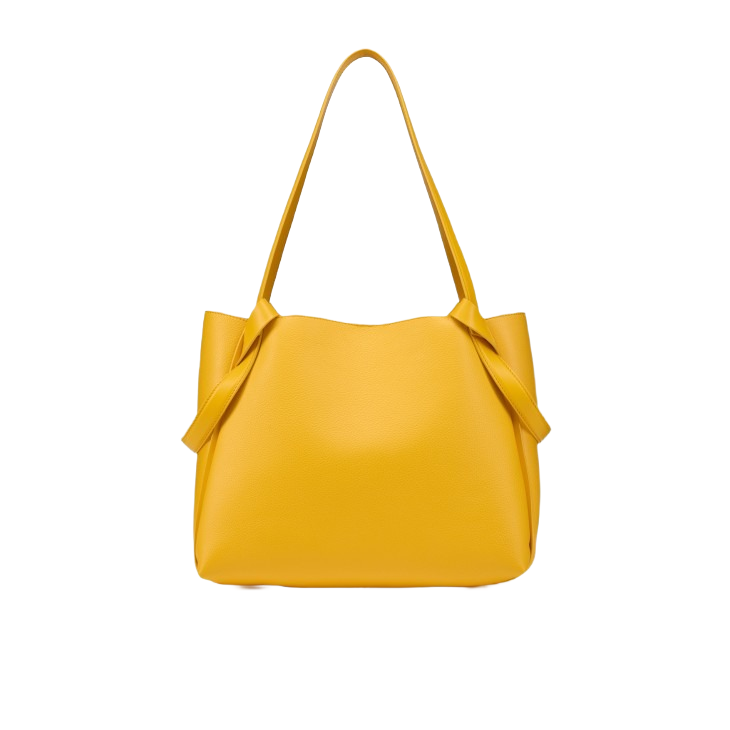Women's Yellow Leather Tote Bag