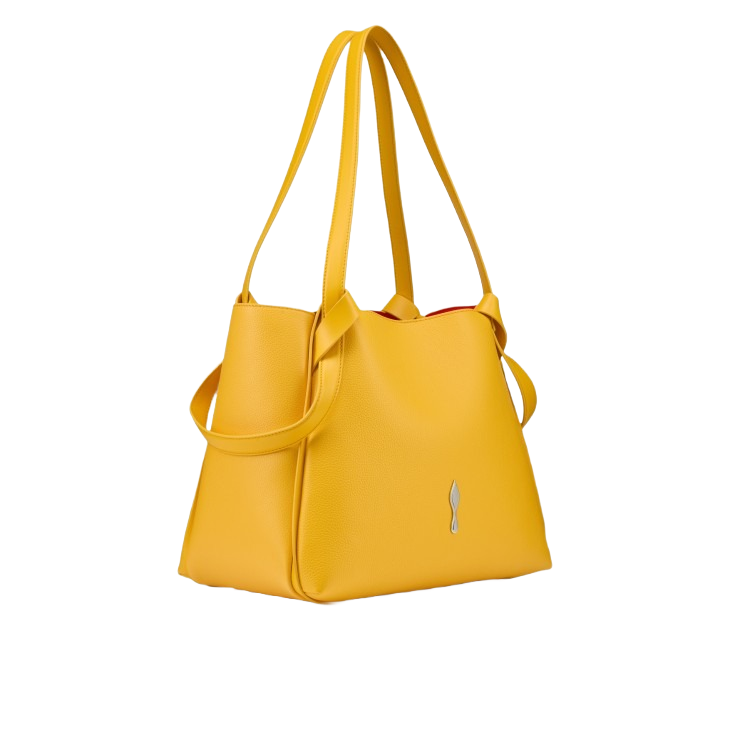 Women's Yellow Leather Tote Bag