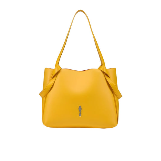 Women's Yellow Leather Tote Bag