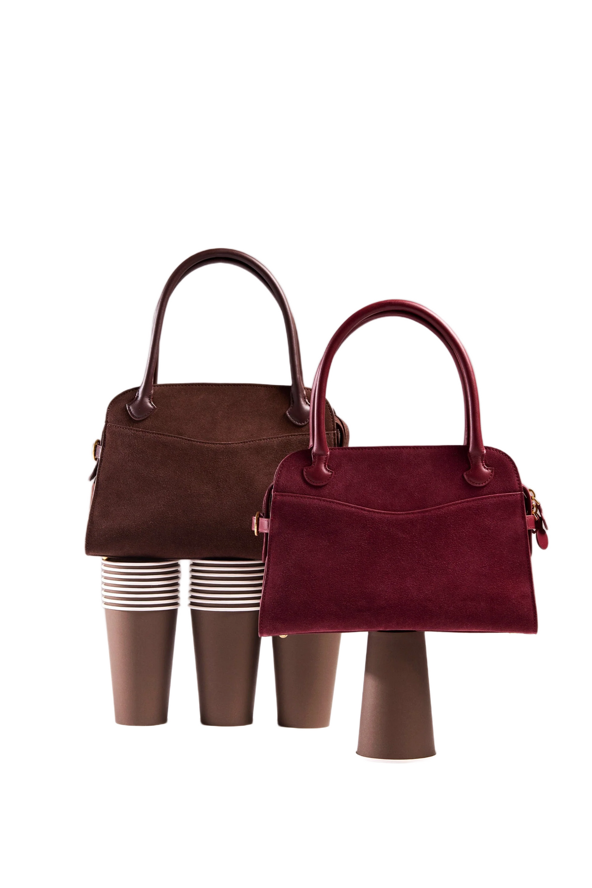 Brown Suede Handbag for Women