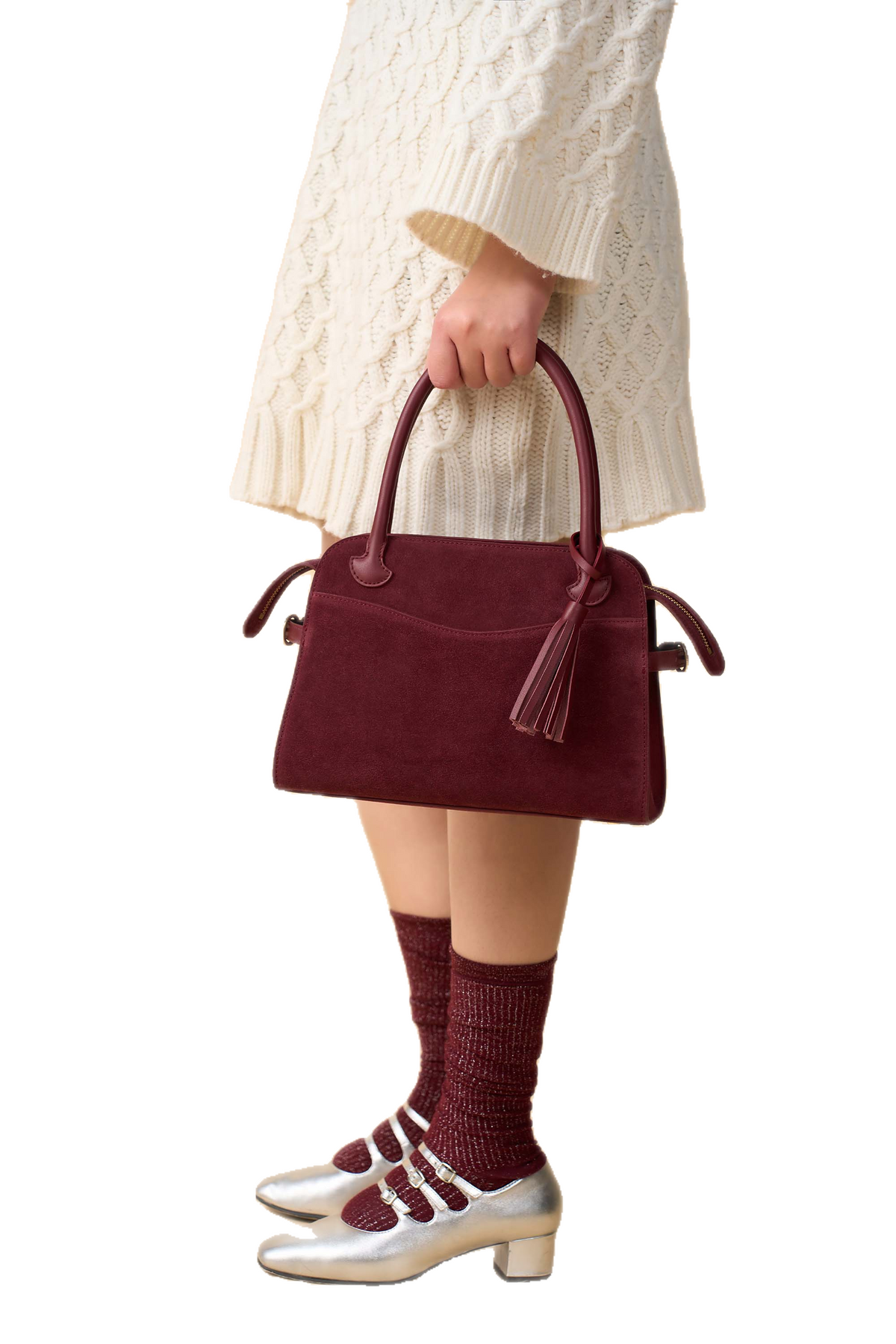 Brown Suede Handbag for Women