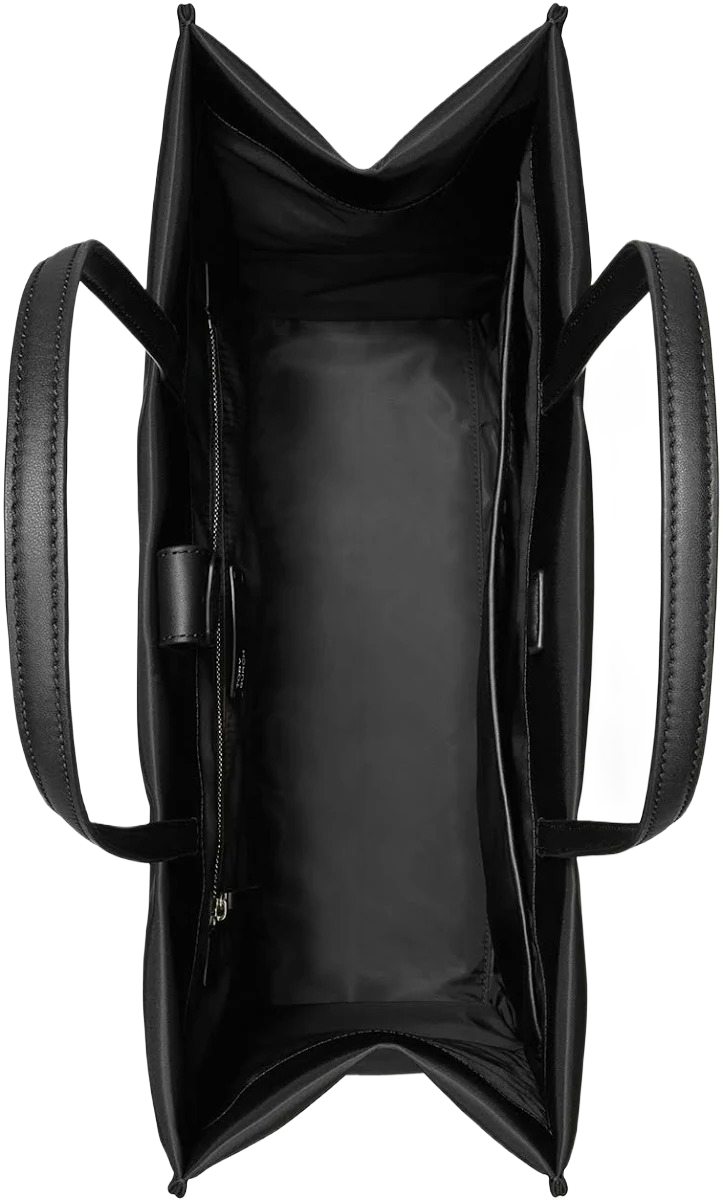 Classic Black Leather Tote Bag